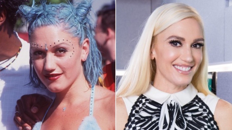 Gwen Stefani before and after eyebrows