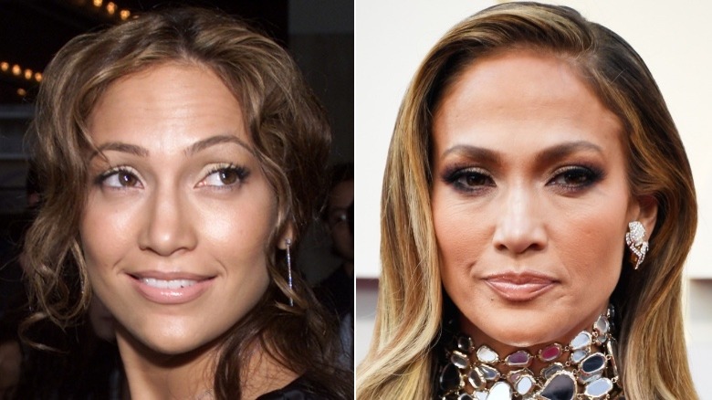 Jennifer Lopez eyebrows before and after