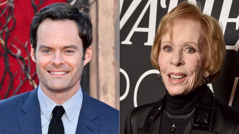 Split image of Bill Hader and Carol Burnett