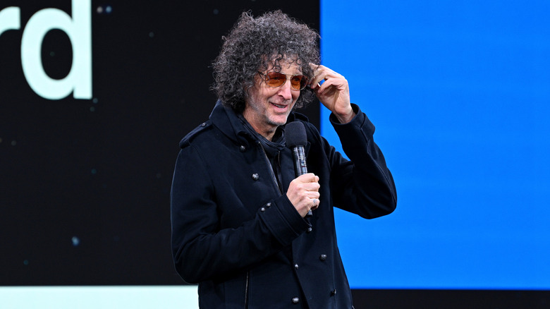 Howard Stern speaking to a crowd