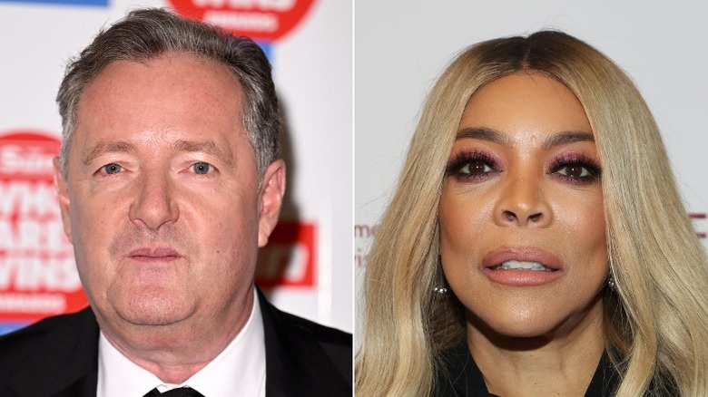 A split image of Wendy Williams and Piers Morgan