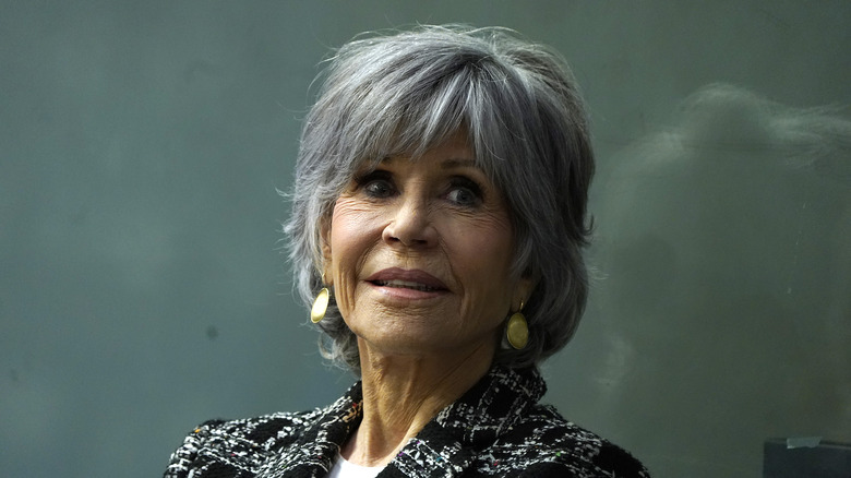 Jane Fonda with gray hair