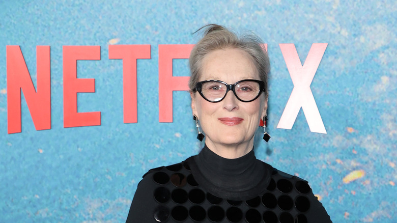 Meryl Streep with gray updo