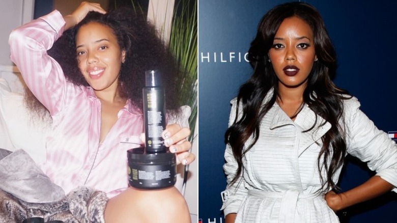 Angela Simmons before and after natural hair