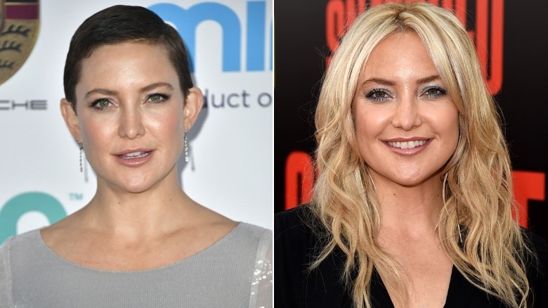 Kate Hudson before and after natural hair