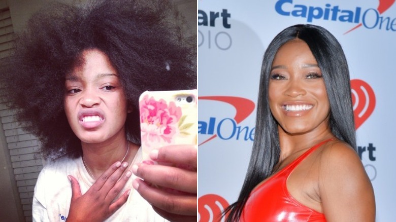 Keke Palmer before and after natural hair