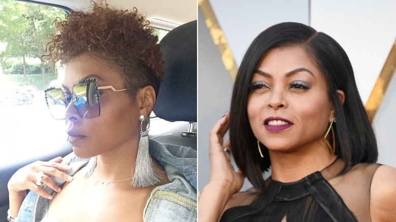 Taraji P. Henson before and after natural hair