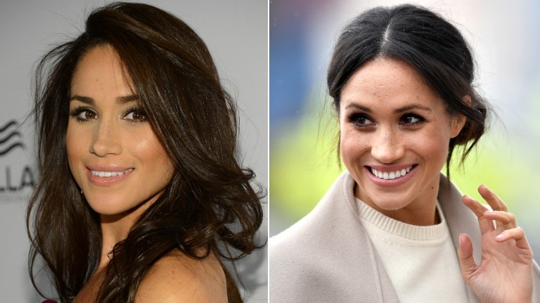 Meghan Markle then and now 