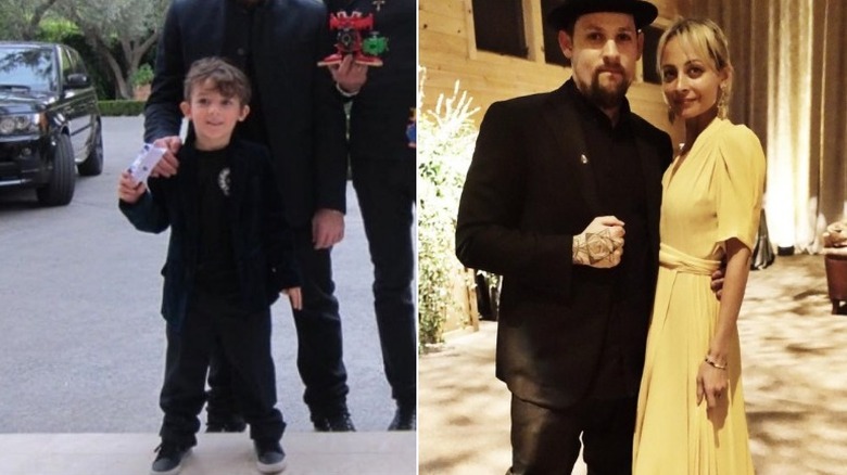 Nicole Richie and Joel Madden and son