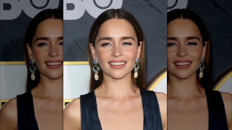 Emilia Clarke smiling at event