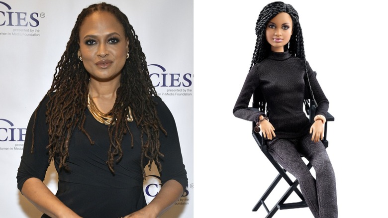 Ava DuVernay and her Barbie split image