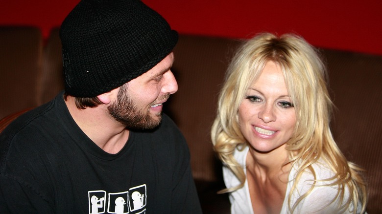 Rick Salomon staring at Pamela Anderson