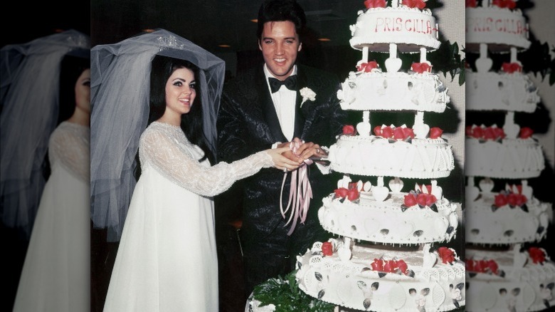 Newlyweds Elvis and Priscilla Presley