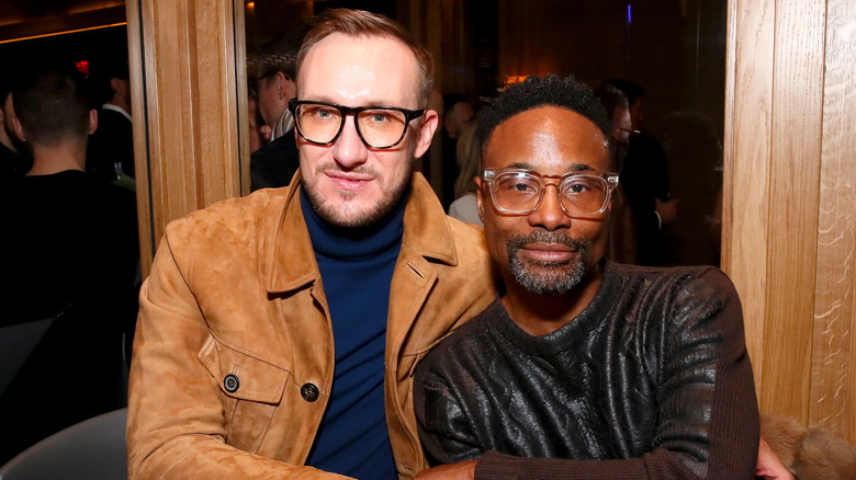 Billy Porter and Adam Smith wearing glasses