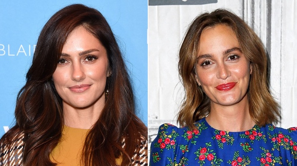 Minka Kelly and Leighton Meester, split image