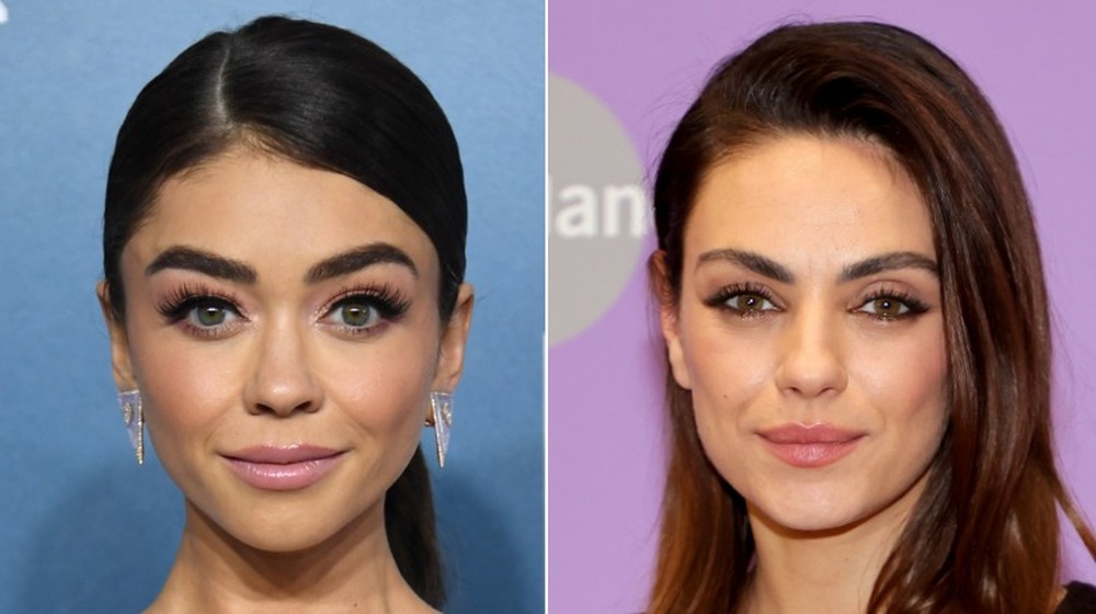 Sarah Hyland and Mila Kunis, split image