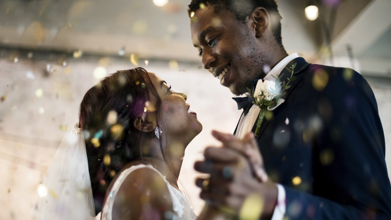 Couple doing first dance