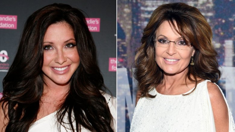 Bristol Palin left, Sarah Palin right