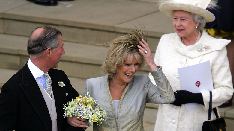 Charles, Camilla, and Queen after Cornwall Wedding