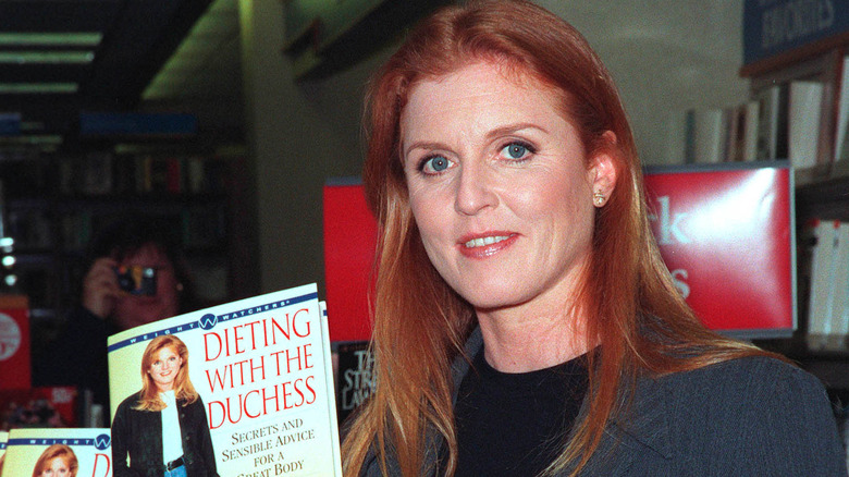 Sarah Duchess of York with her book 