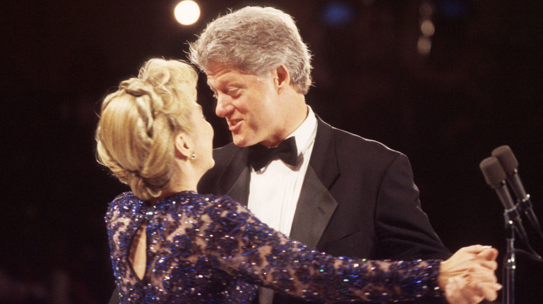 Bill Clinton dancing with Hillary 