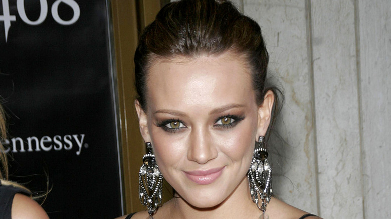 Hilary Duff looks at the camera with smokey eye