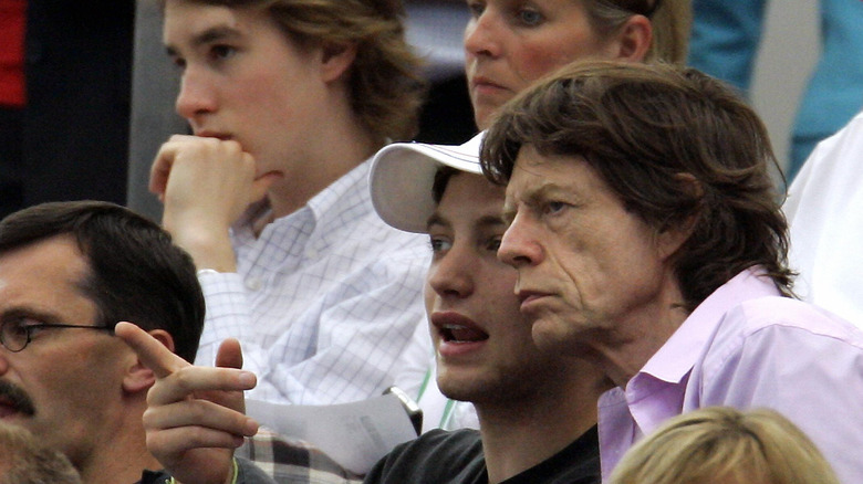 Mick Jagger and son