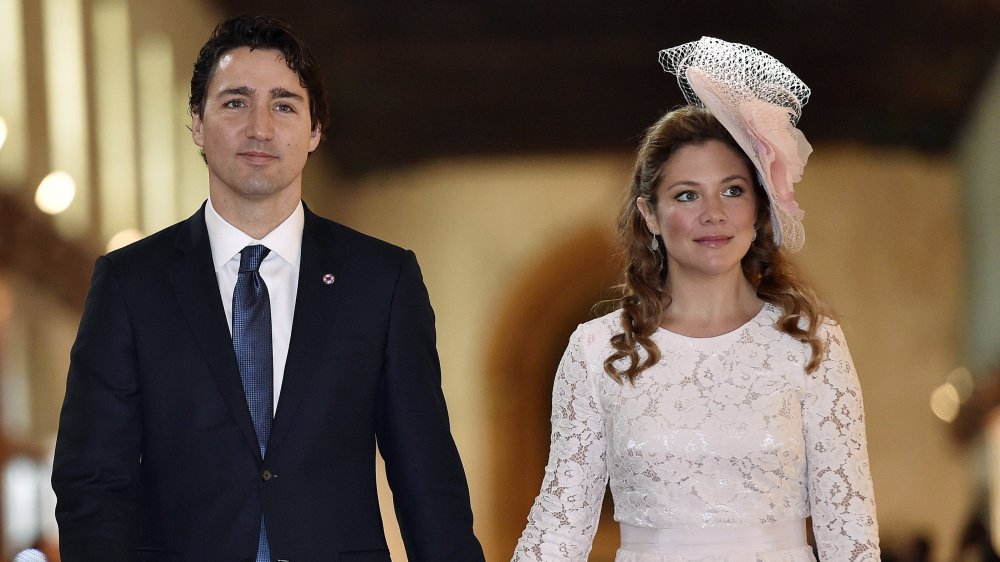 Justin Trudeau and wife Sophie Trudeau, who has tested positive for coronavirus