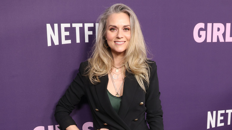 Hilarie Burton smiles at a Netflix premiere