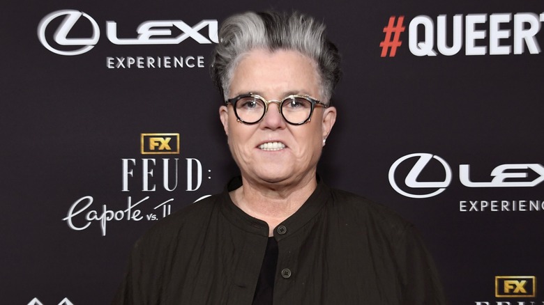 Rosie O'Donnell posing on the red carpet