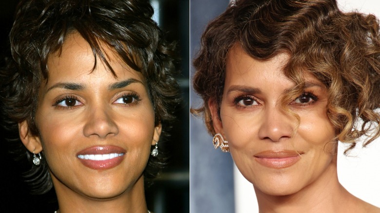 split image of Halle Berry