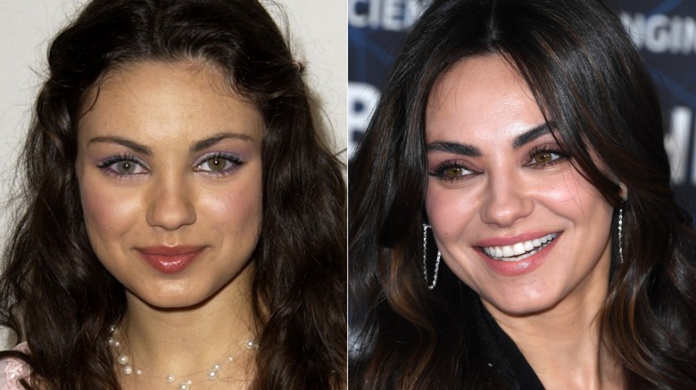 split image of Mila Kunis