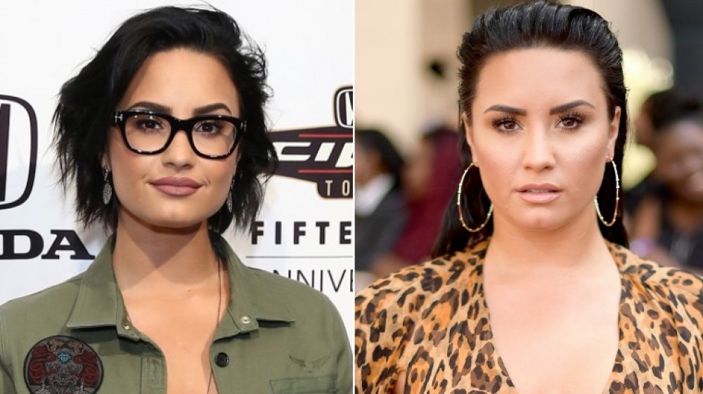 Demi Lovato with/without glasses