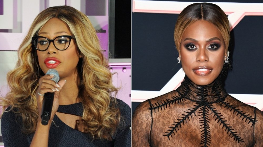 Laverne Cox with/without glasses