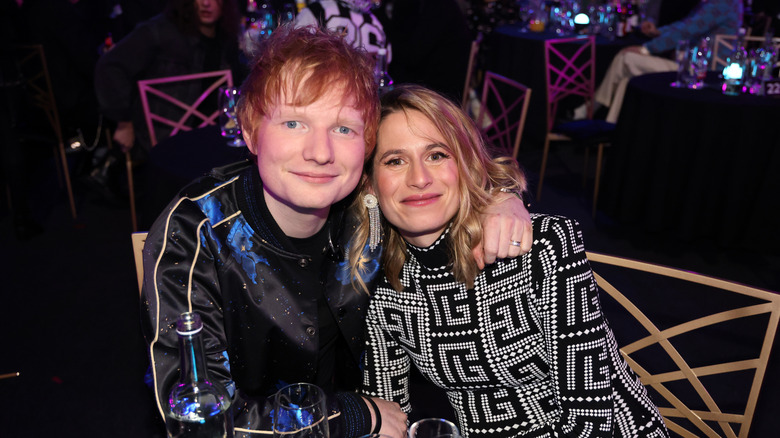 Ed Sheeran and Cherry Seaborn at The Brit Awards