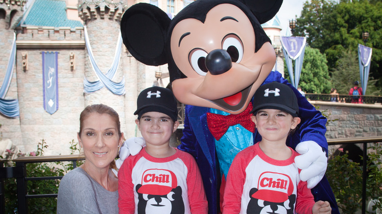 Celine Dion with twins Nelson and Eddy