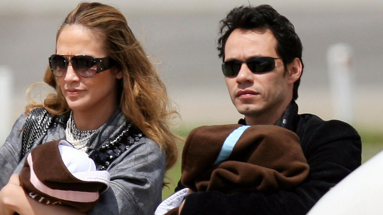 Marc Anthony and Jennifer Lopez with their twins