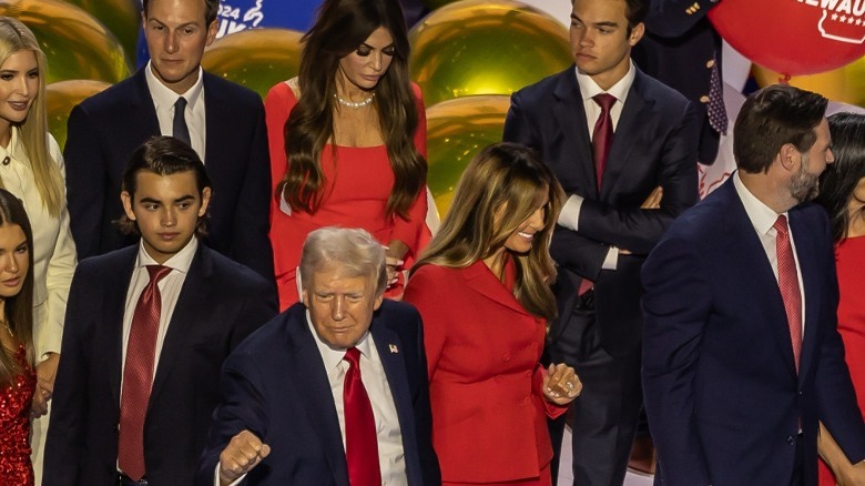 The Trump family at a convention