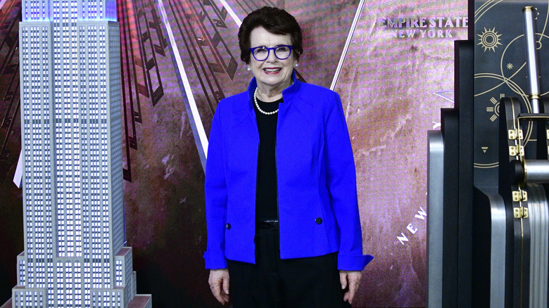 Billie Jean King blue jacket