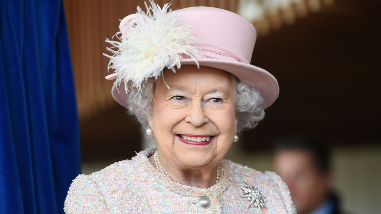 Queen Elizabeth II smiling