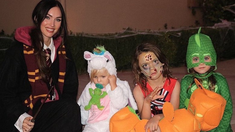 Megan Fox and her three children, October 2018