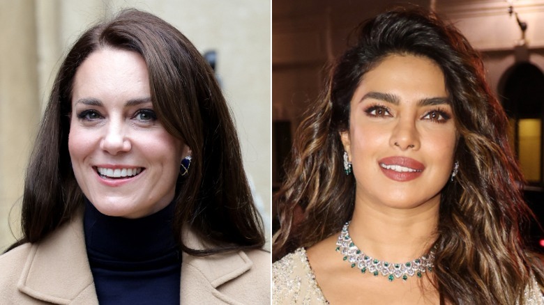 Close ups of Kate Middleton and Priyanka Chopra