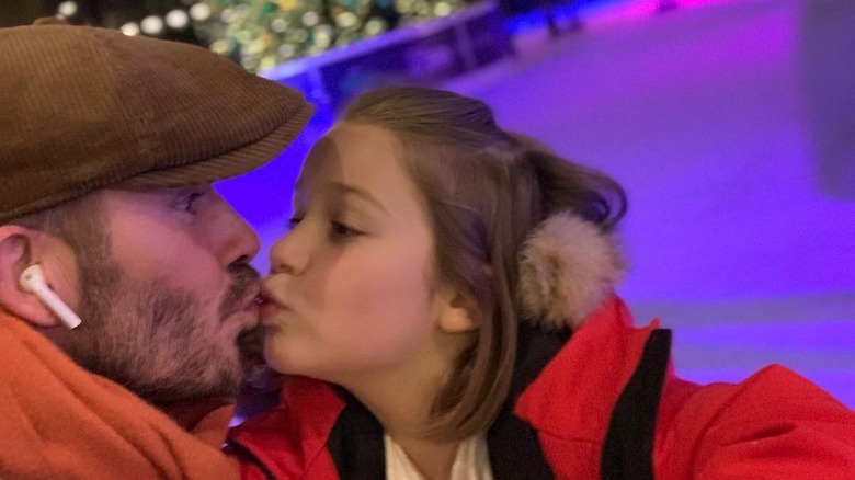 David Beckham and daughter Harper