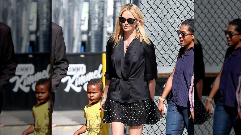 Charlize Theron and her child