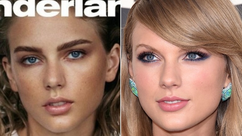 Taylor Swift's 2014 Wonderland cover & Swift close-up