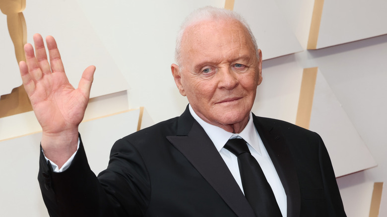 Anthony Hopkins waves hello