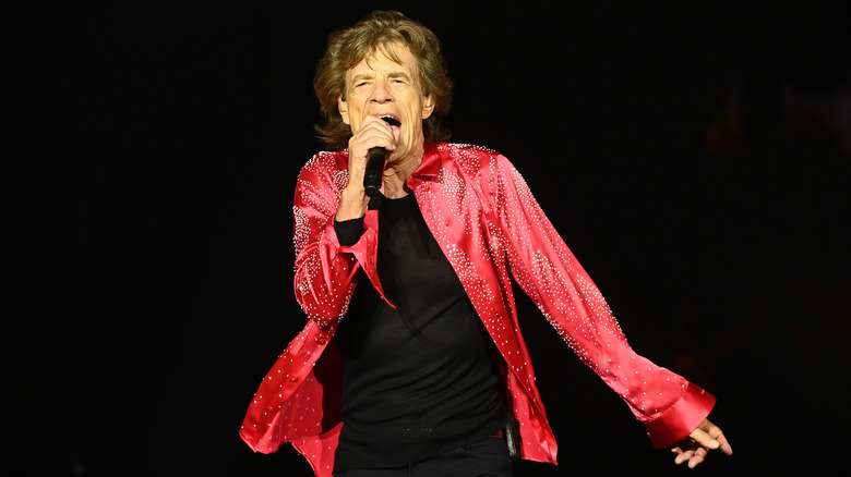 Mick Jagger performing on stage