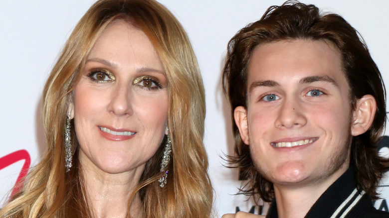 Celine and René-Charles Dion smiling together