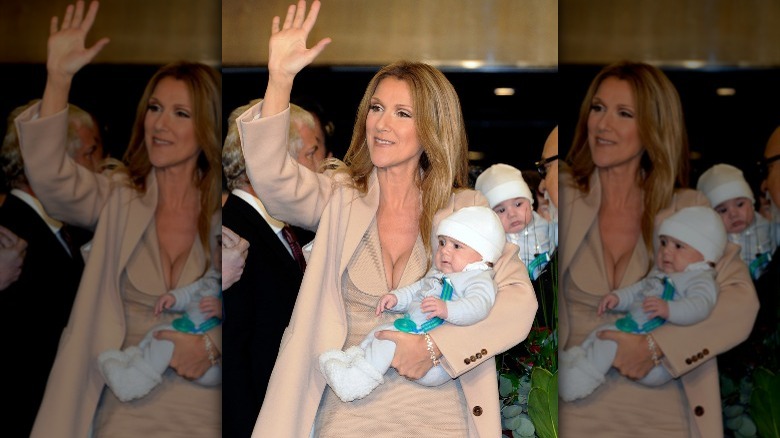 Celine Dion waving