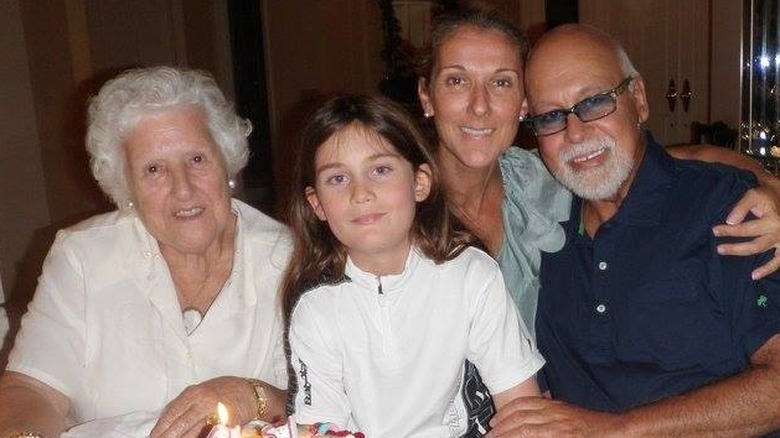 Celine Dion, Rene-Charles, Rene Angelil and Therese Dion